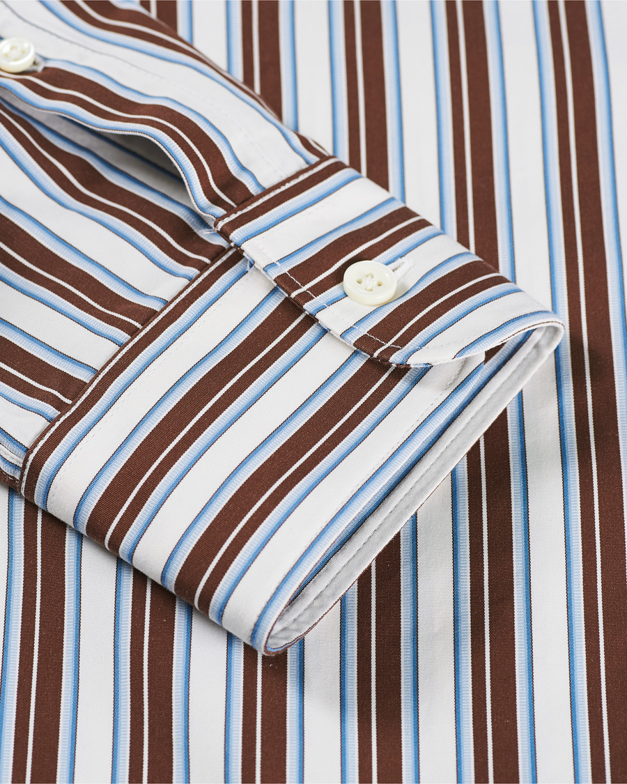 Homme | Chemises | Sunflower | Adrian Striped Shirt Brown/Cream