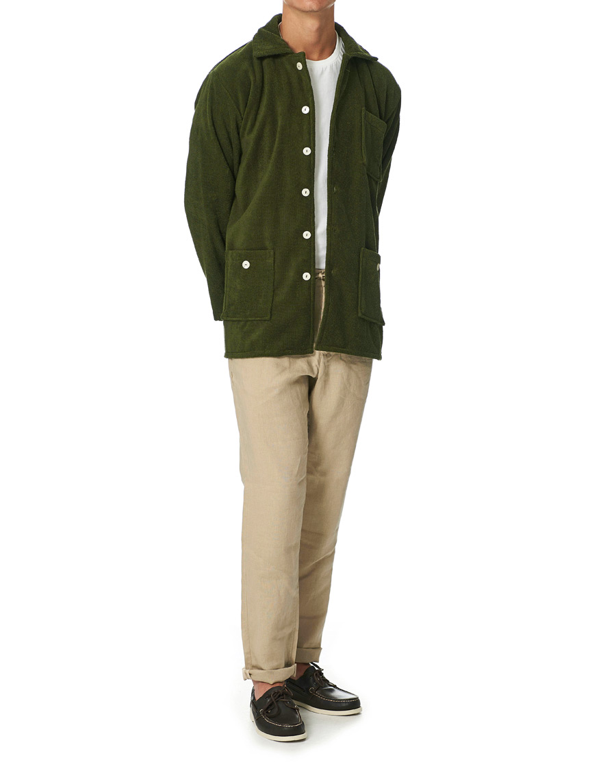 Heren | Overhemden | OAS | Beach Dandy Terry Overshirt Army