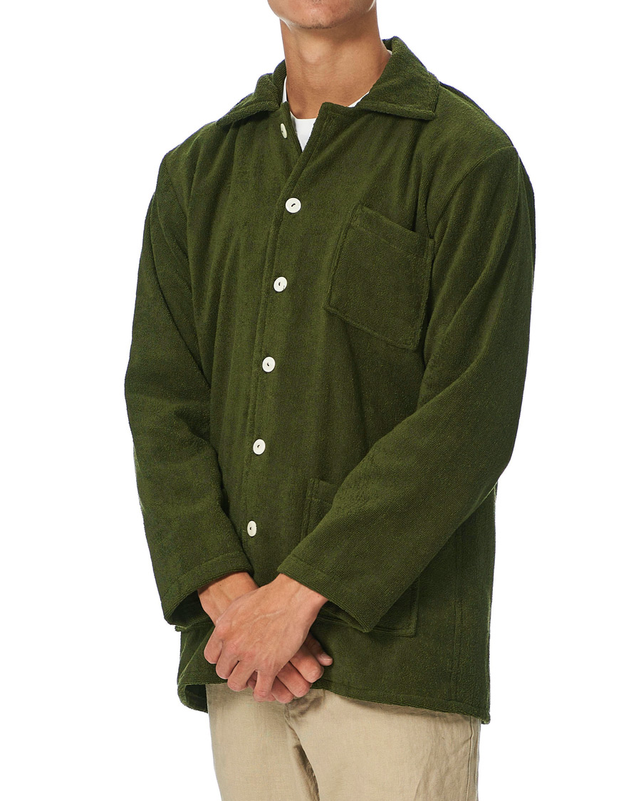 Heren | Overhemden | OAS | Beach Dandy Terry Overshirt Army