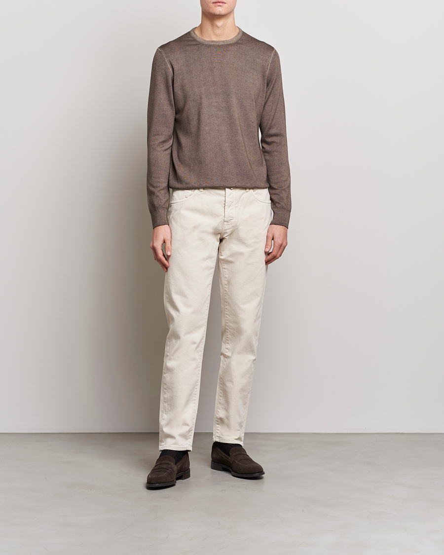 Homme | Pulls Et Tricots | Gran Sasso | Vintage Merino Fashion Fit Crew Neck Pullover Beige