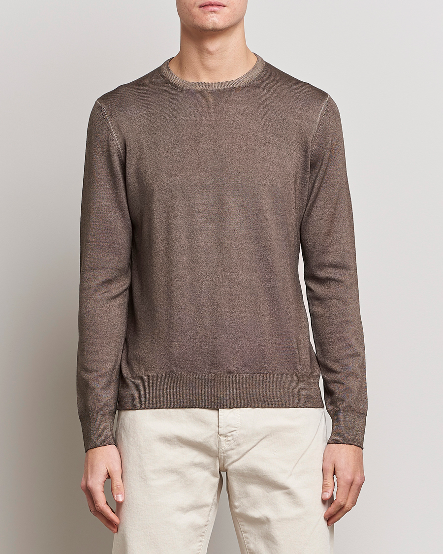 Homme | Pulls Et Tricots | Gran Sasso | Vintage Merino Fashion Fit Crew Neck Pullover Beige