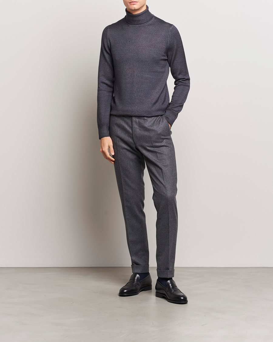 Homme | Pulls Et Tricots | Gran Sasso | Vintage Merino Fashion Fit Polo Asphalt