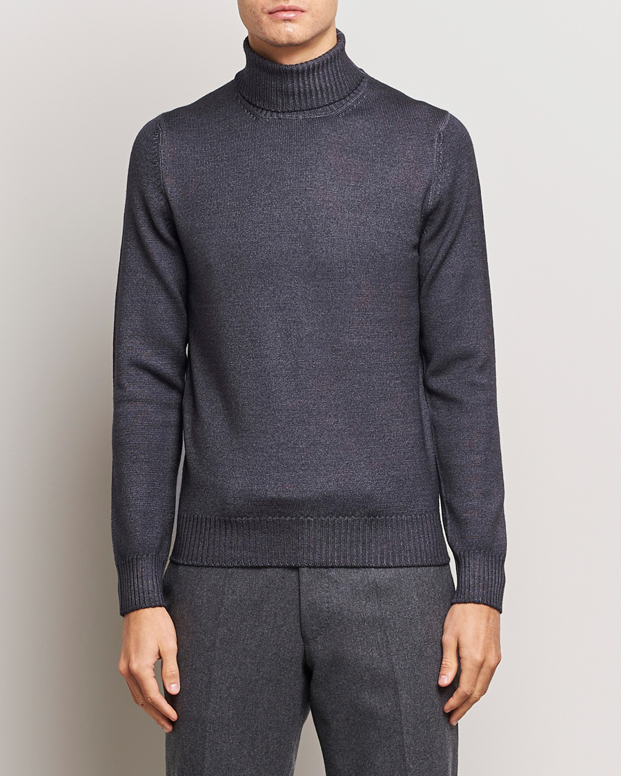 Homme | Pulls Et Tricots | Gran Sasso | Vintage Merino Fashion Fit Polo Asphalt