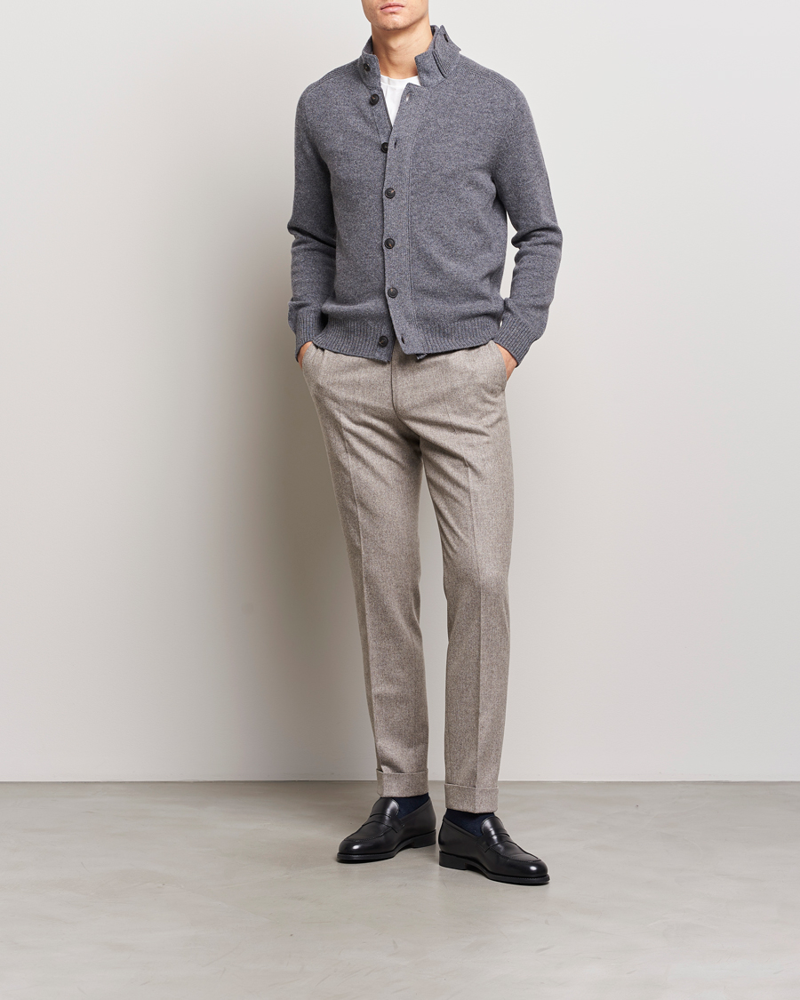 Homme | Pulls Et Tricots | Gran Sasso | Heavy Wool Cardigan Grey Melange