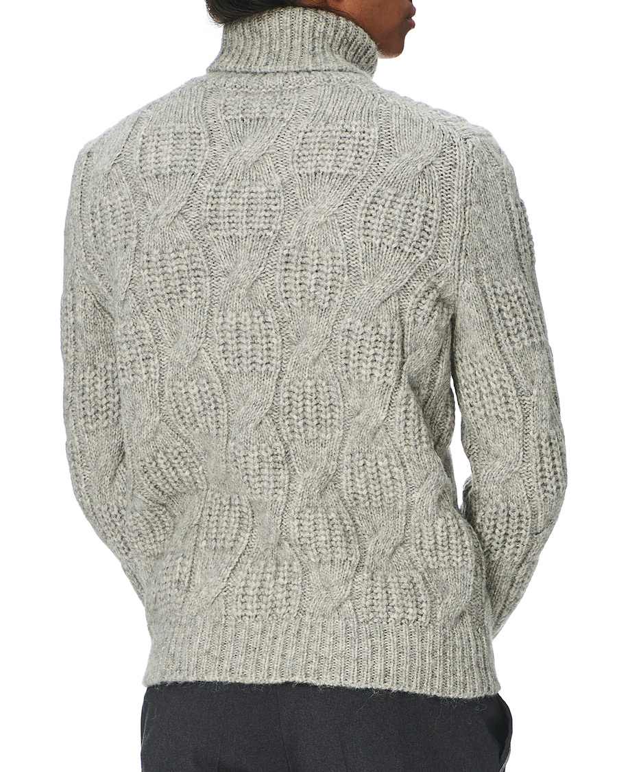 Homme | Pulls Et Tricots | Gran Sasso | Heavy Knitted Alpaca/Cotton Rollneck Light Grey