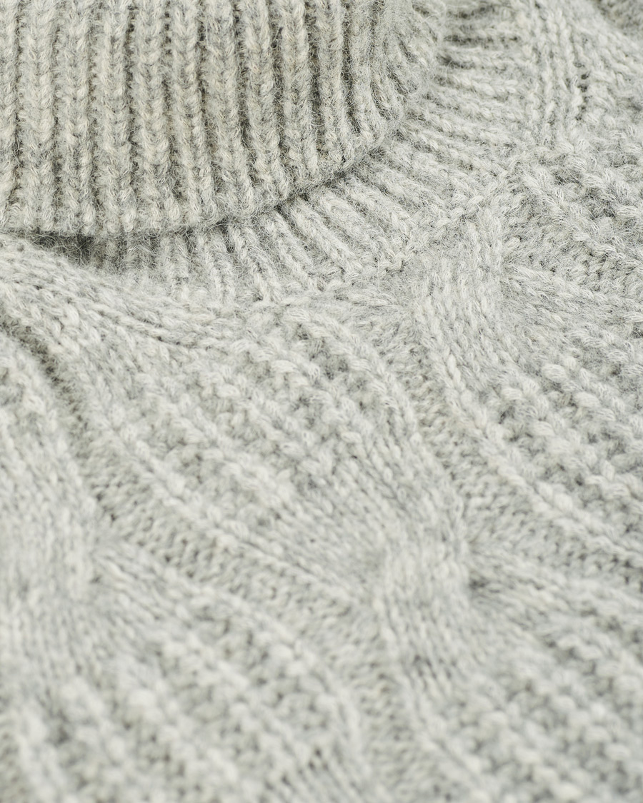 Homme | Pulls Et Tricots | Gran Sasso | Heavy Knitted Alpaca/Cotton Rollneck Light Grey