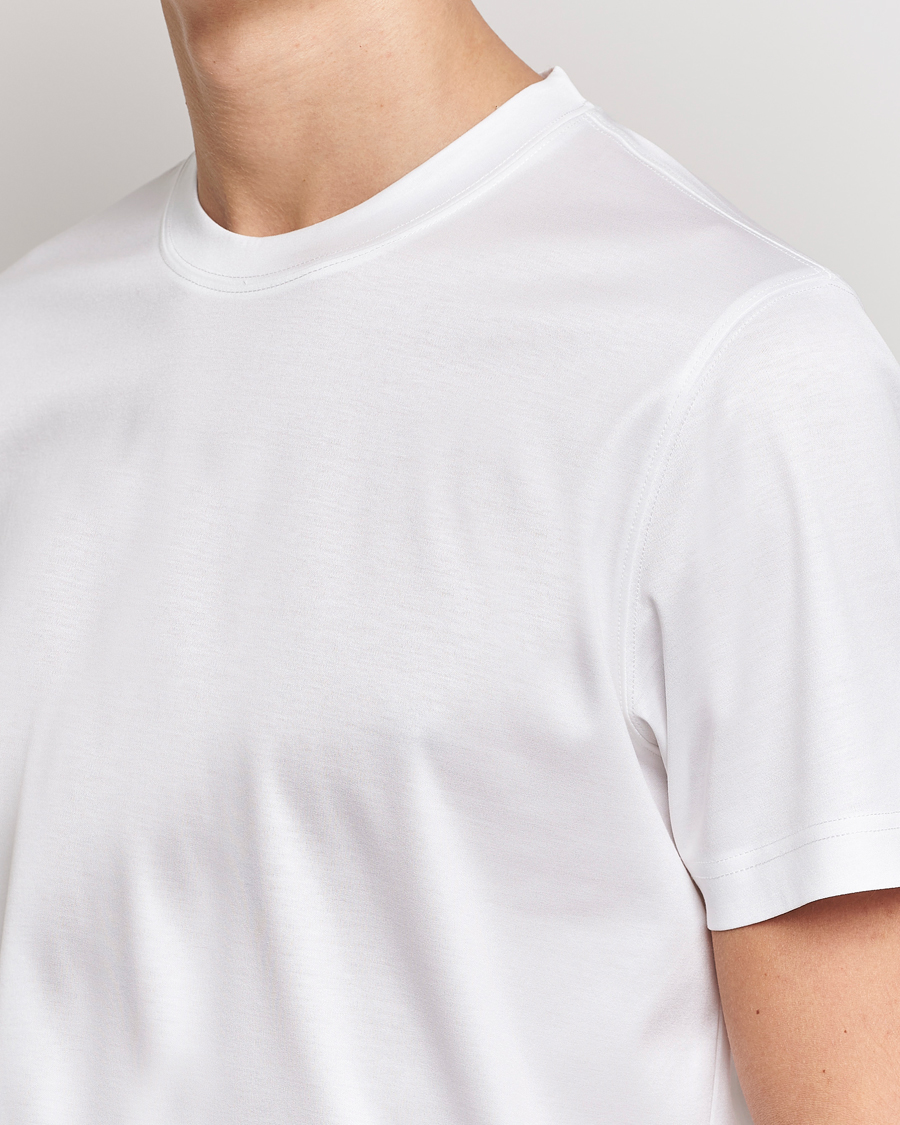 Homme | T-shirts | Eton | Filo Di Scozia Cotton T-Shirt White