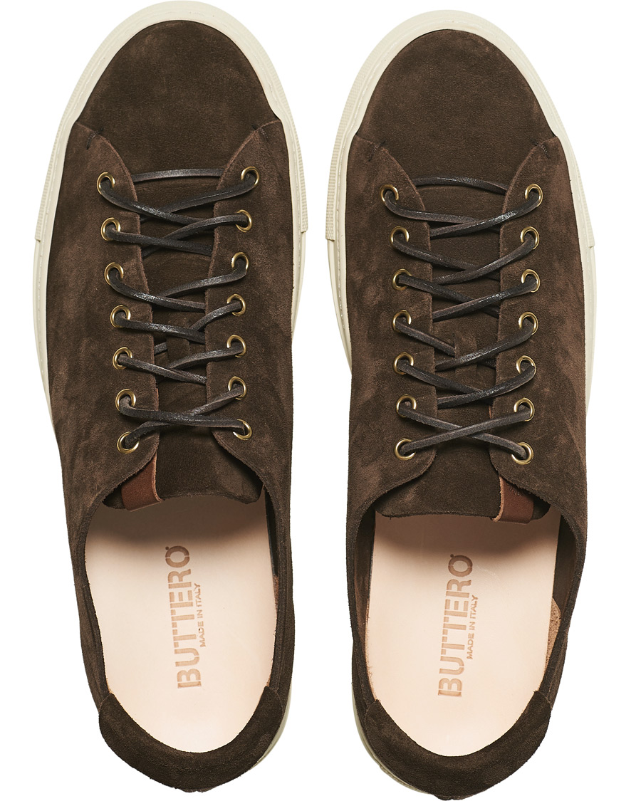 Homme | Buttero Suede Sneaker Dark Brown | Buttero | Suede Sneaker Dark Brown