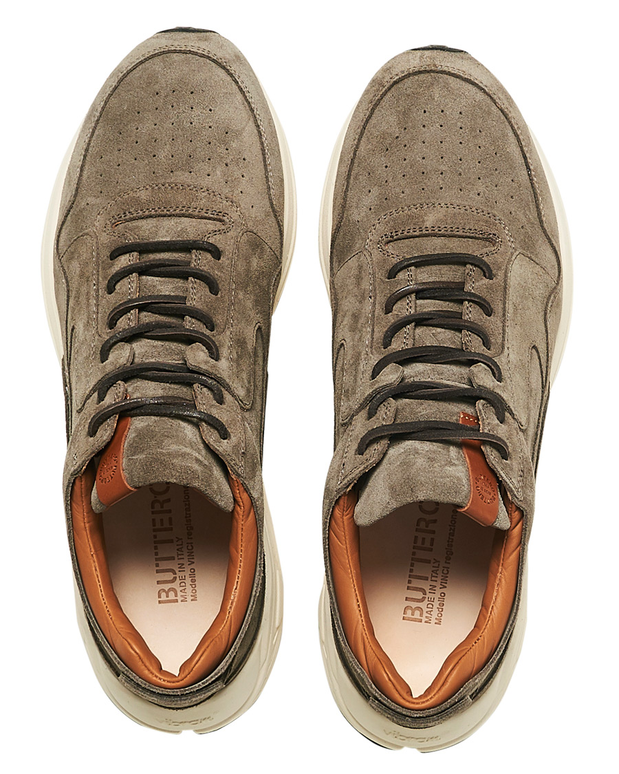 Homme | Buttero Vinci Suede Running Sneaker Taupe | Buttero | Vinci Suede Running Sneaker Taupe