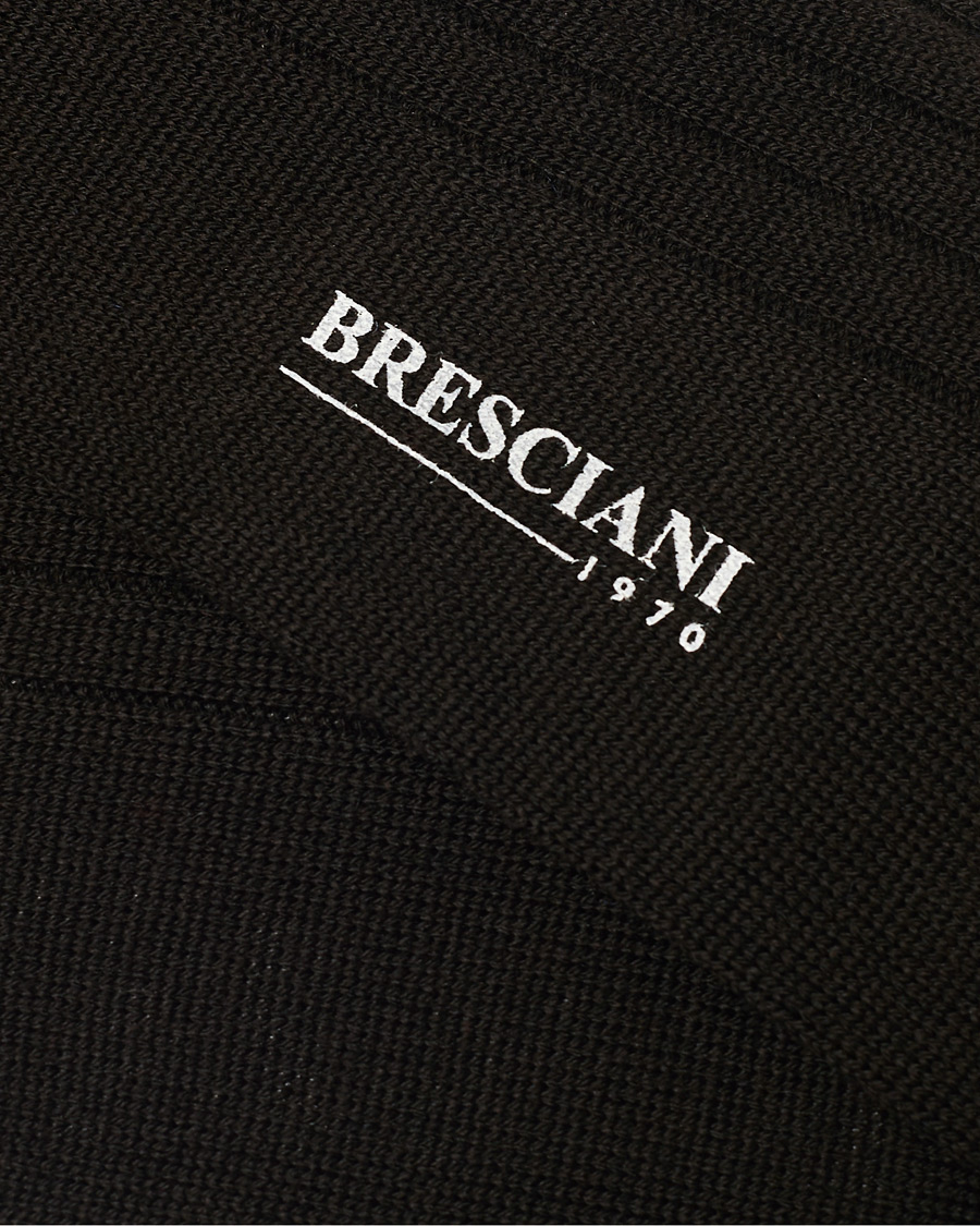 Homme | Sous-Vêtements Et Chaussettes | Bresciani | Wool/Nylon Heavy Ribbed Socks Brown