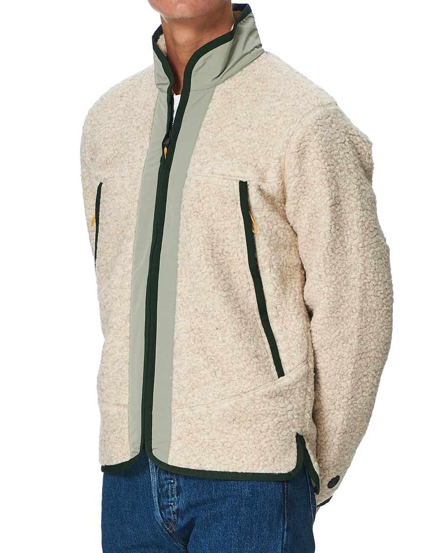 Heren | Truien | Orlebar Brown | Baird Fleece Full Zip Dune/Artichoke