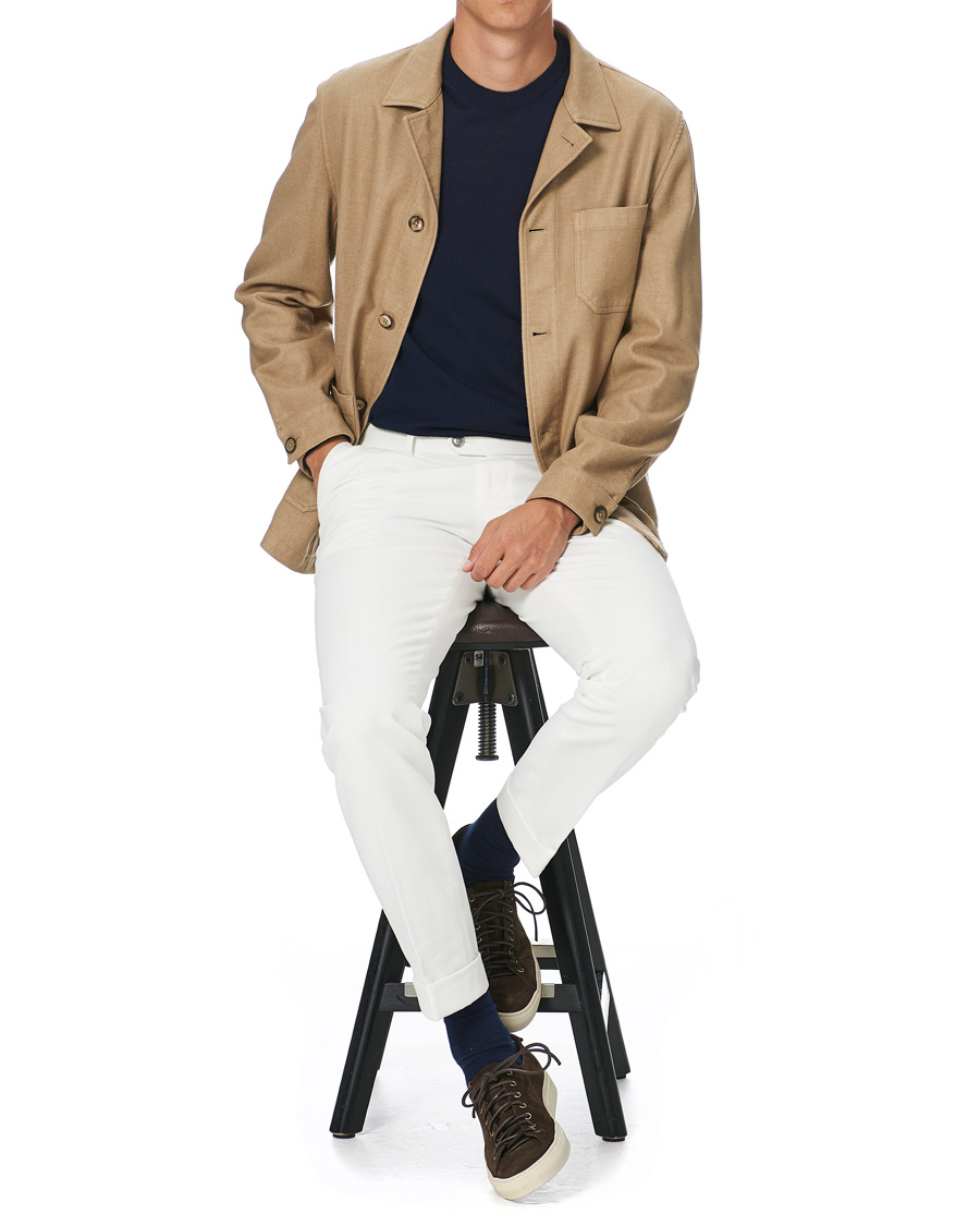 Homme | Chemises | L.B.M. 1911 | Wool Flannel Overshirt Sand