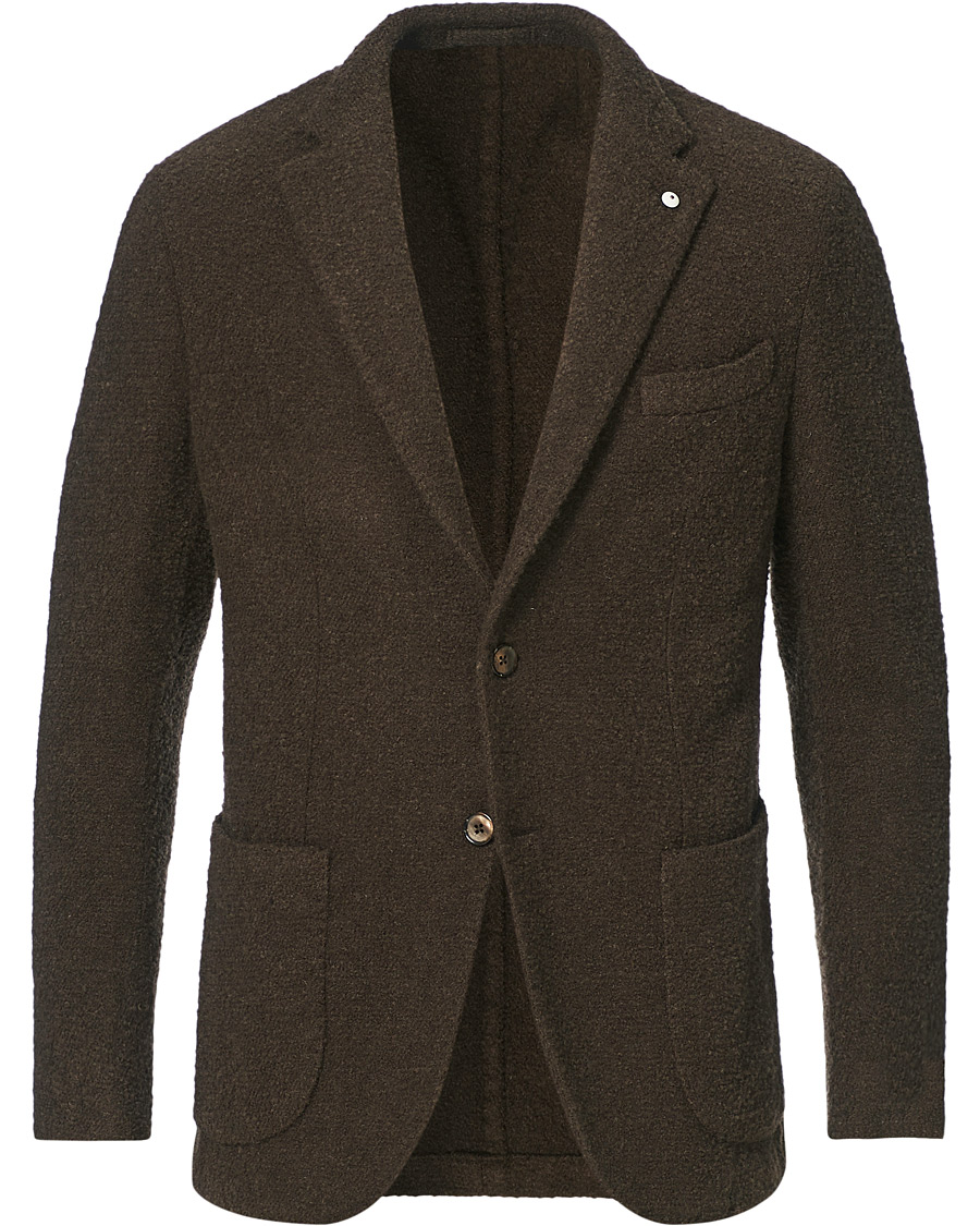 Homme | Blazers | L.B.M. 1911 | Jack Regular Bouclé Wool Alpaca Blazer Brown