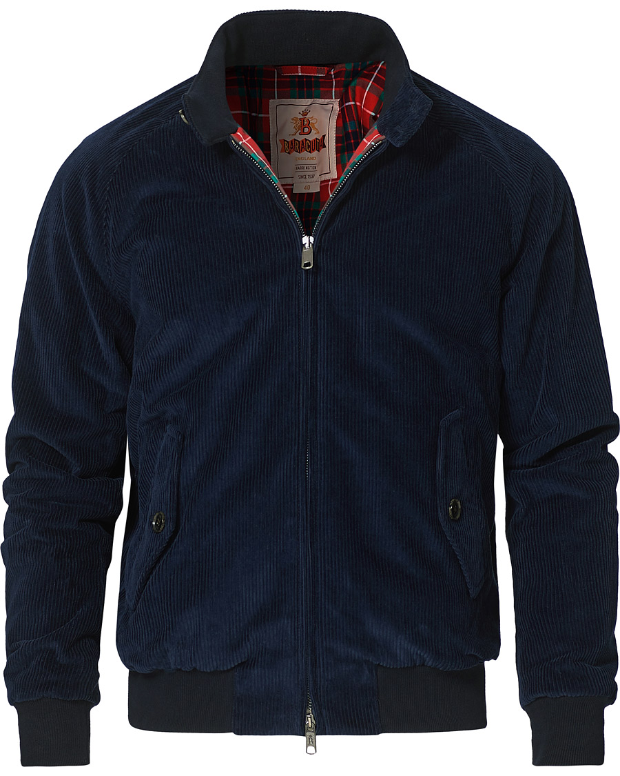 Heren | Jassen | Baracuta | G9 Padded Corduroy Harrington Jacket Navy