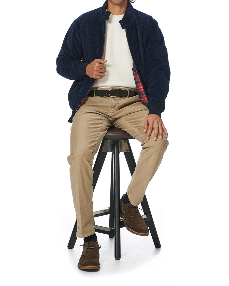 Heren | Jassen | Baracuta | G9 Padded Corduroy Harrington Jacket Navy