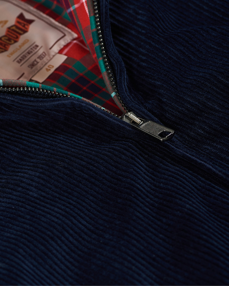 Heren | Jassen | Baracuta | G9 Padded Corduroy Harrington Jacket Navy