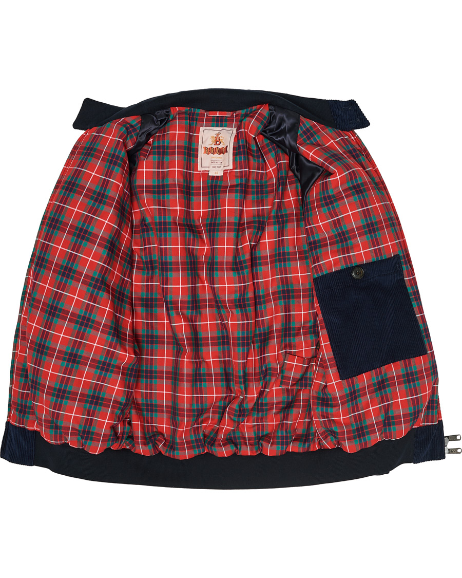 Heren | Jassen | Baracuta | G9 Padded Corduroy Harrington Jacket Navy