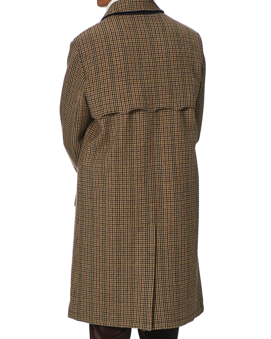 Homme | Manteaux Et Vestes | Baracuta | Paul Houndstooth Wool Coat Dark Brown