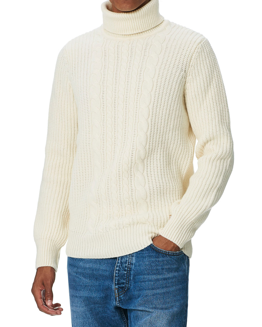 Homme | Pulls Et Tricots | Armor-lux | Cable Knit Turtleneck Nature