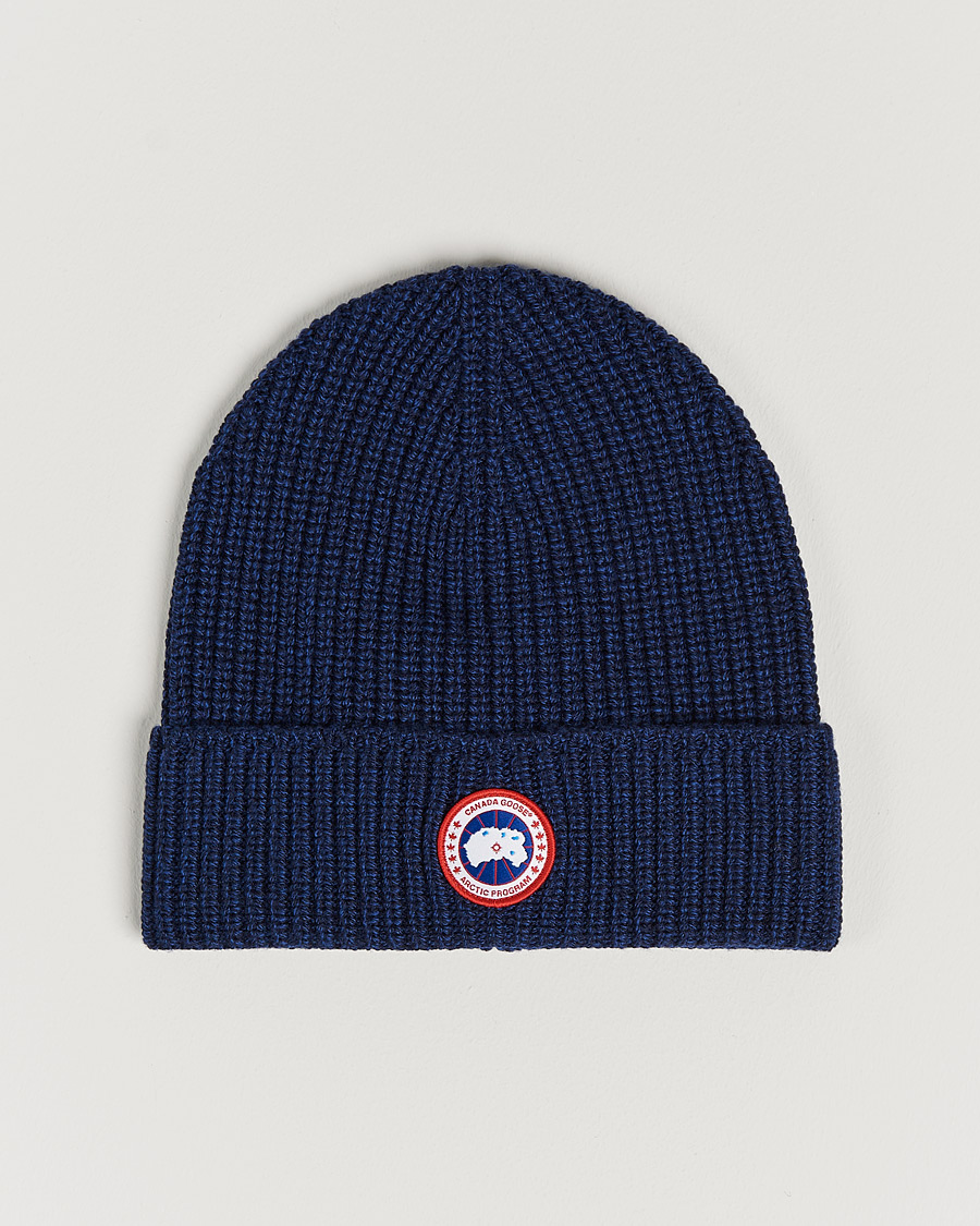Heren | Canada Goose Arctic Disc Rib Toque Navy Heather | Canada Goose | Arctic Disc Rib Toque Navy Heather