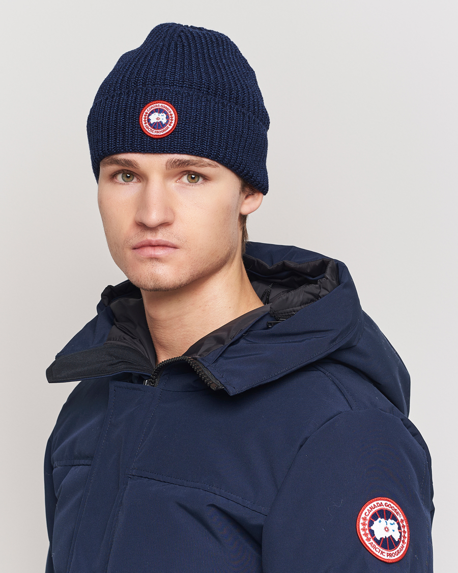 Homme | Canada Goose Arctic Disc Rib Toque Navy Heather | Canada Goose | Arctic Disc Rib Toque Navy Heather