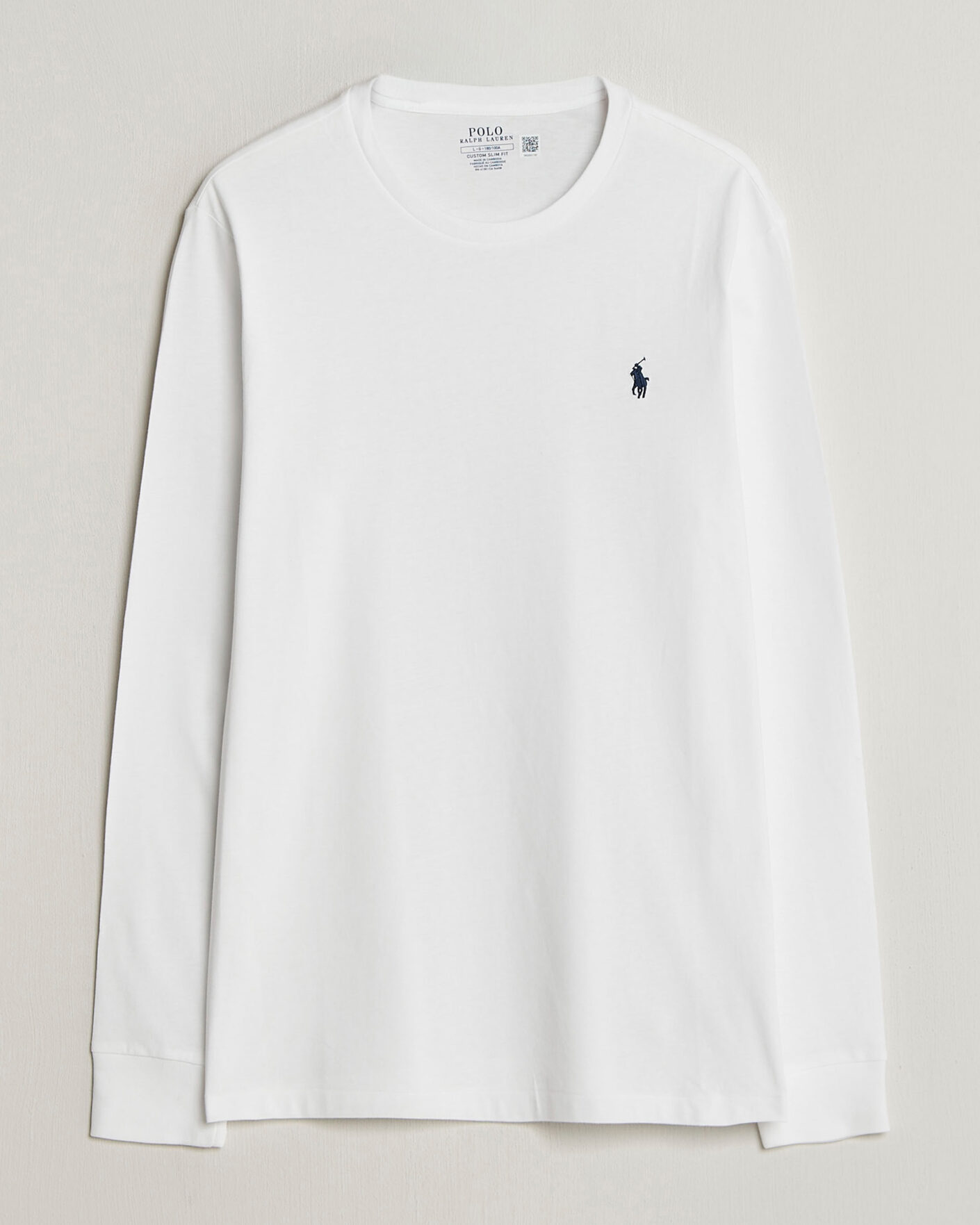 Homme | T-shirts | Polo Ralph Lauren | Custom Slim Fit Long Sleeve Tee White