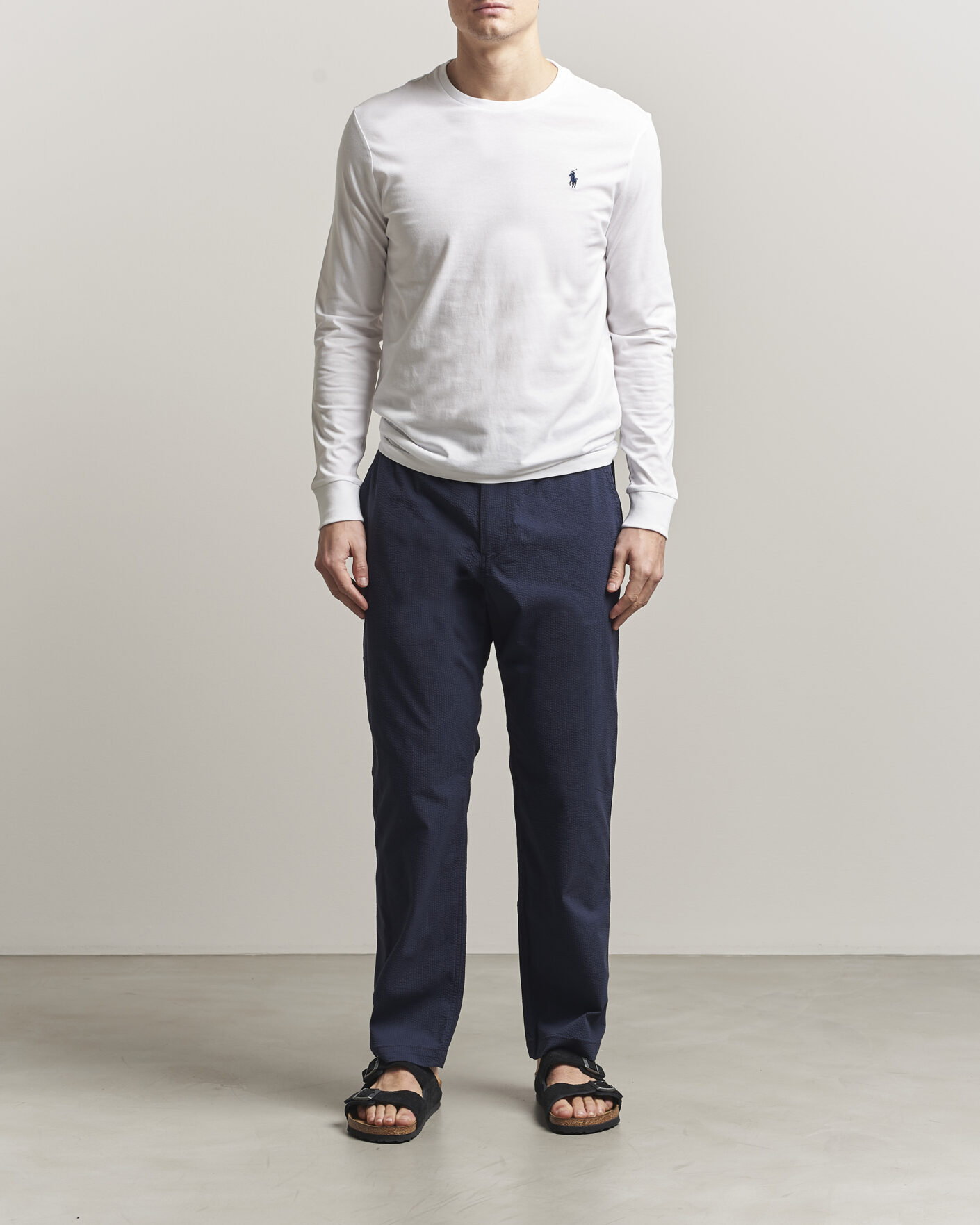 Homme | T-shirts | Polo Ralph Lauren | Custom Slim Fit Long Sleeve Tee White