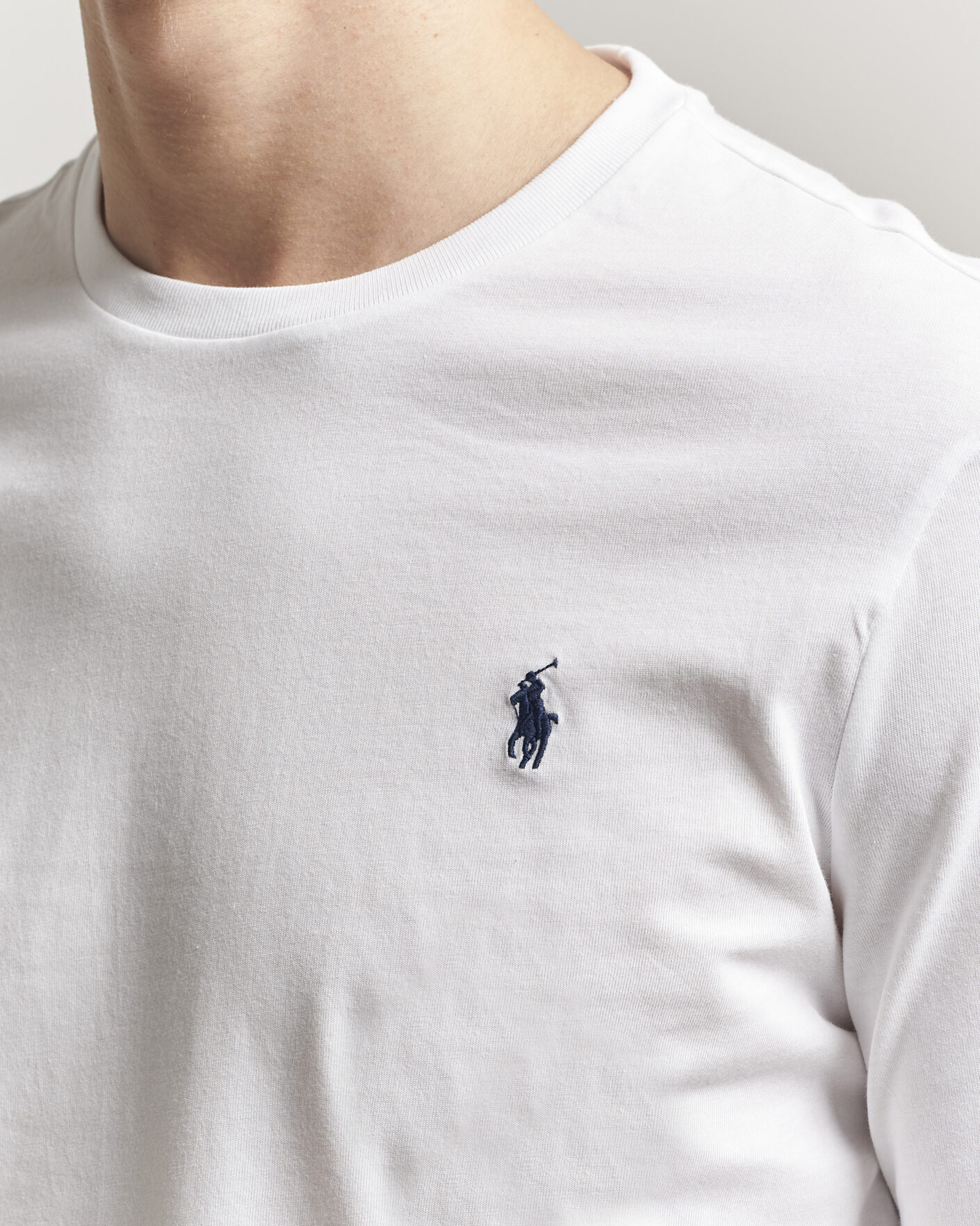 Homme | T-shirts | Polo Ralph Lauren | Custom Slim Fit Long Sleeve Tee White