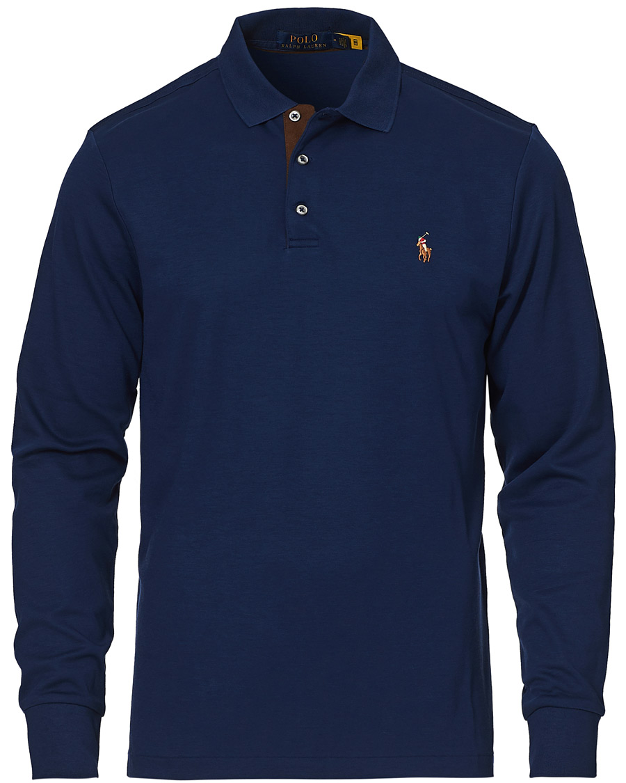 Homme | Pulls Et Tricots | Polo Ralph Lauren | Luxury Pima Cotton Long Sleeve Polo French Navy