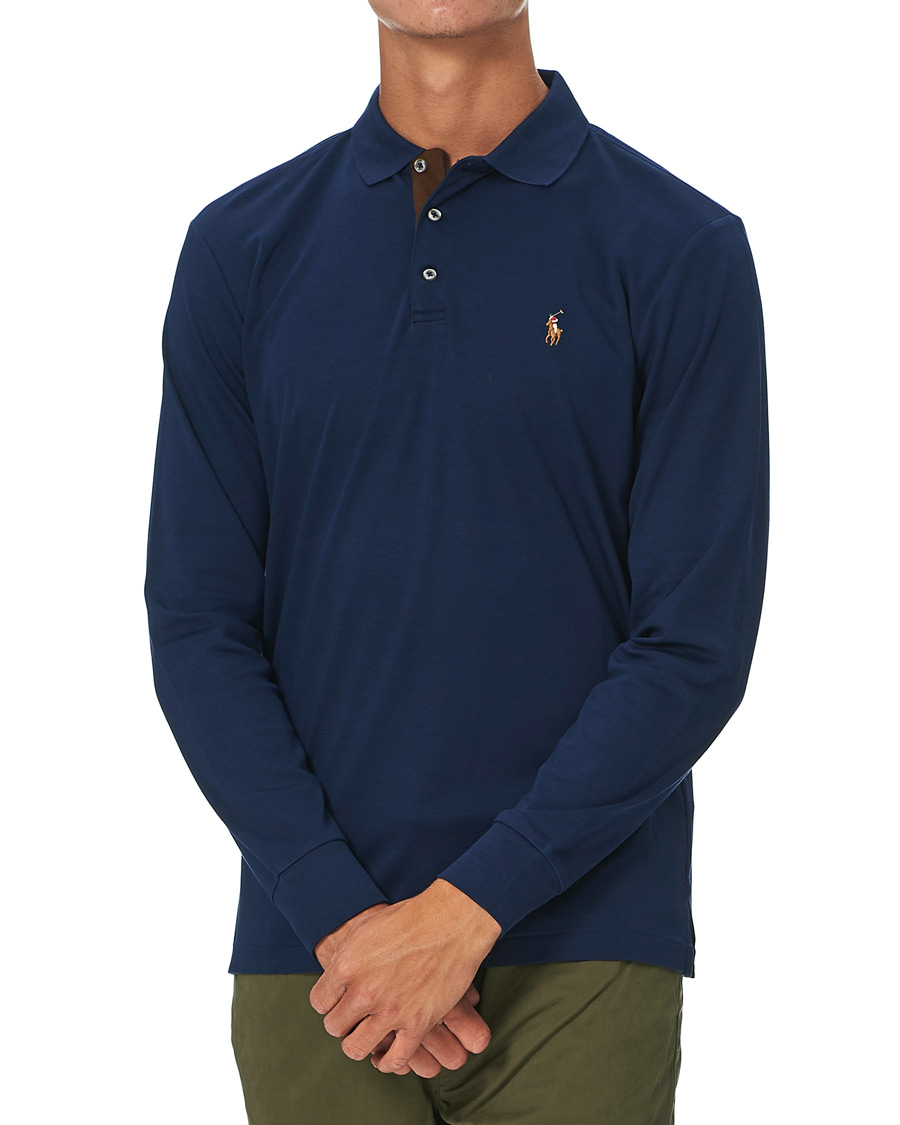 Homme | Pulls Et Tricots | Polo Ralph Lauren | Luxury Pima Cotton Long Sleeve Polo French Navy