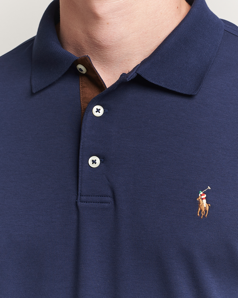 Heren | Polo's | Polo Ralph Lauren | Pima Cotton Custom Fit LS Polo Refined Navy