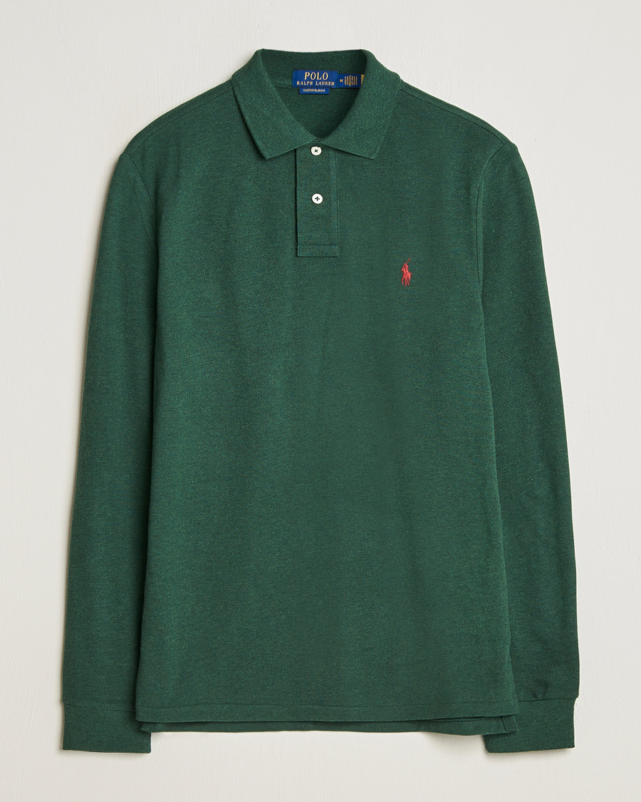 Homme | Pulls Et Tricots | Polo Ralph Lauren | Custom Slim Fit Long Sleeve Polo Scotch Pine Heather