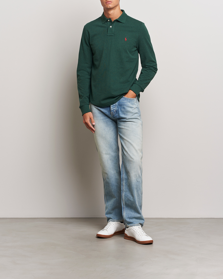 Homme | Pulls Et Tricots | Polo Ralph Lauren | Custom Slim Fit Long Sleeve Polo Scotch Pine Heather