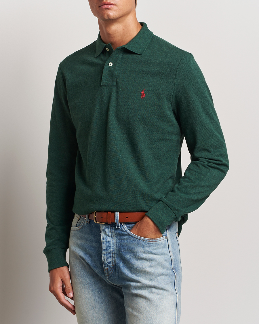 Homme | Pulls Et Tricots | Polo Ralph Lauren | Custom Slim Fit Long Sleeve Polo Scotch Pine Heather