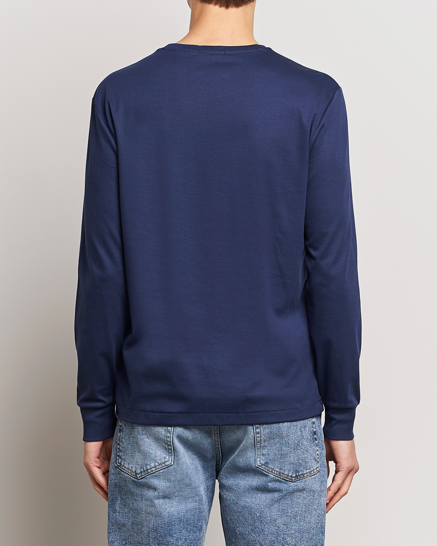 Homme | T-shirts | Polo Ralph Lauren | Luxury Pima Cotton Long Sleeve T-Shirt Refined Navy