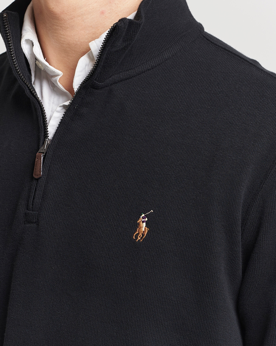 Homme | Pulls Et Tricots | Polo Ralph Lauren | Double Knit Jaquard Half Zip Sweater Black