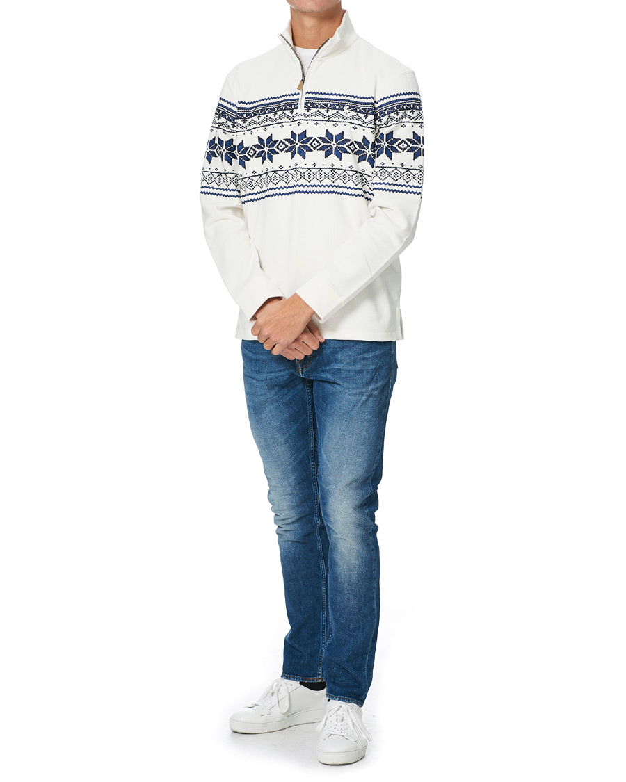 Homme | Pulls Et Tricots | Polo Ralph Lauren | Winter Double Knit Half Zip Sweater Nevis White