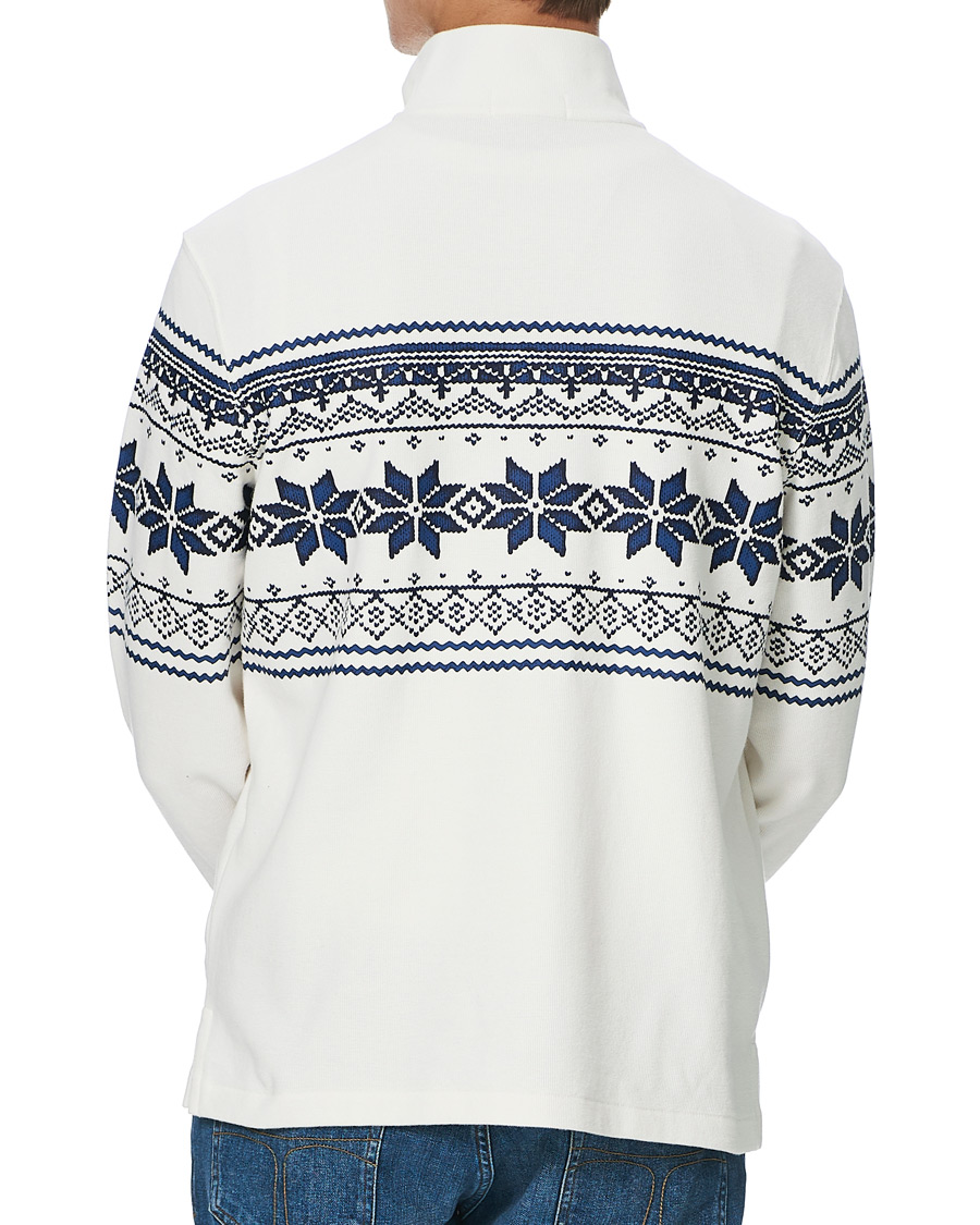 Homme | Pulls Et Tricots | Polo Ralph Lauren | Winter Double Knit Half Zip Sweater Nevis White