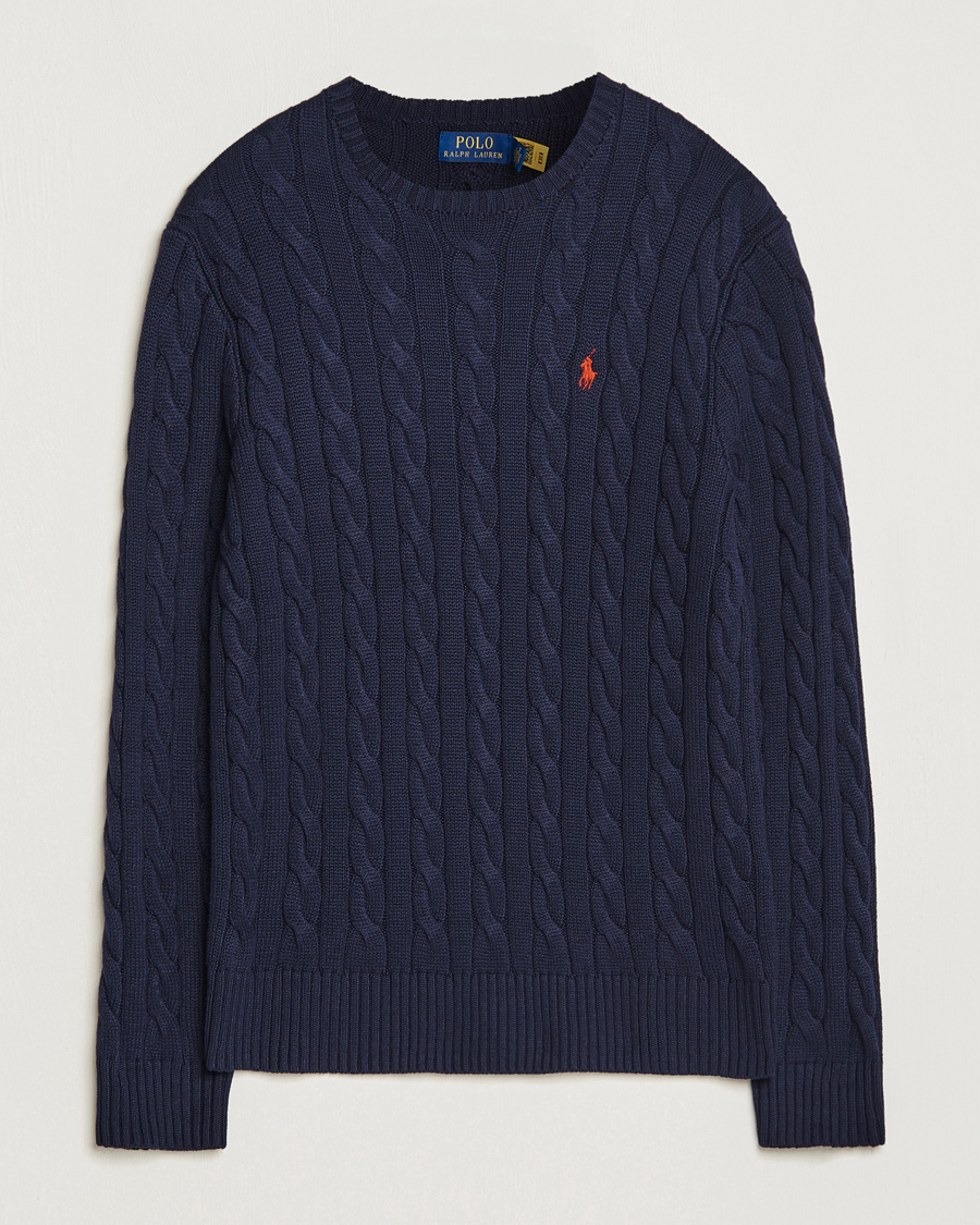 Homme | Pulls Et Tricots | Polo Ralph Lauren | Cotton Cable Pullover Hunter Navy