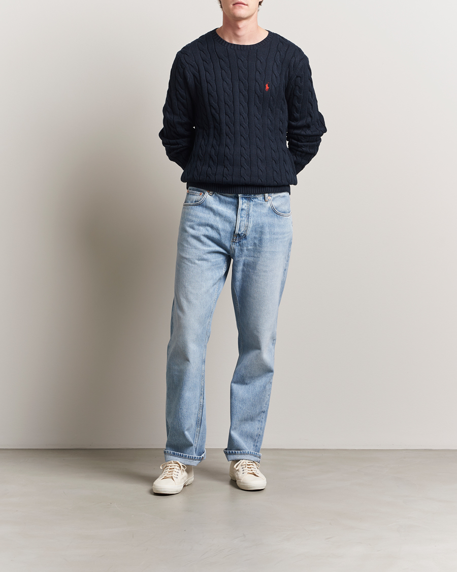 Homme | Pulls Et Tricots | Polo Ralph Lauren | Cotton Cable Pullover Hunter Navy