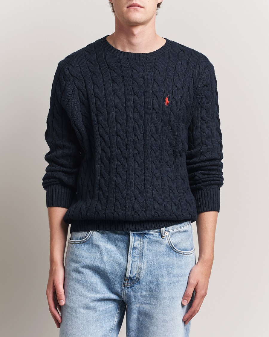 Homme | Pulls Et Tricots | Polo Ralph Lauren | Cotton Cable Pullover Hunter Navy
