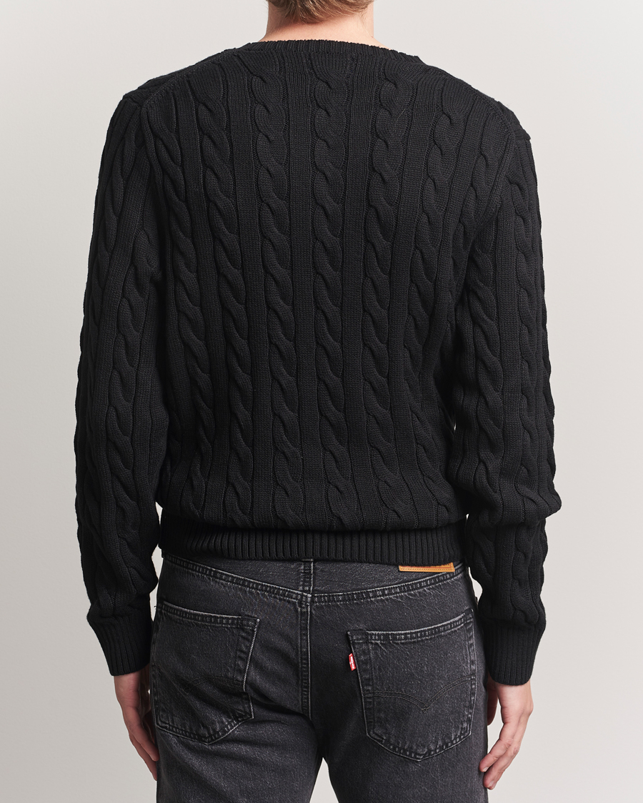 Heren | Truien | Polo Ralph Lauren | Cotton Cable Pullover Polo Black