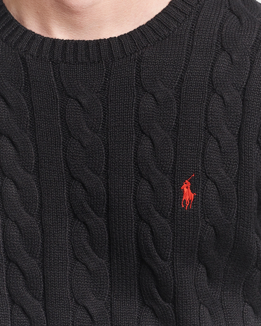 Heren | Truien | Polo Ralph Lauren | Cotton Cable Pullover Polo Black
