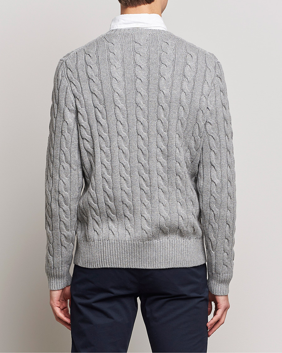 Heren | Truien | Polo Ralph Lauren | Cotton Cable Pullover Fawn Grey Heather