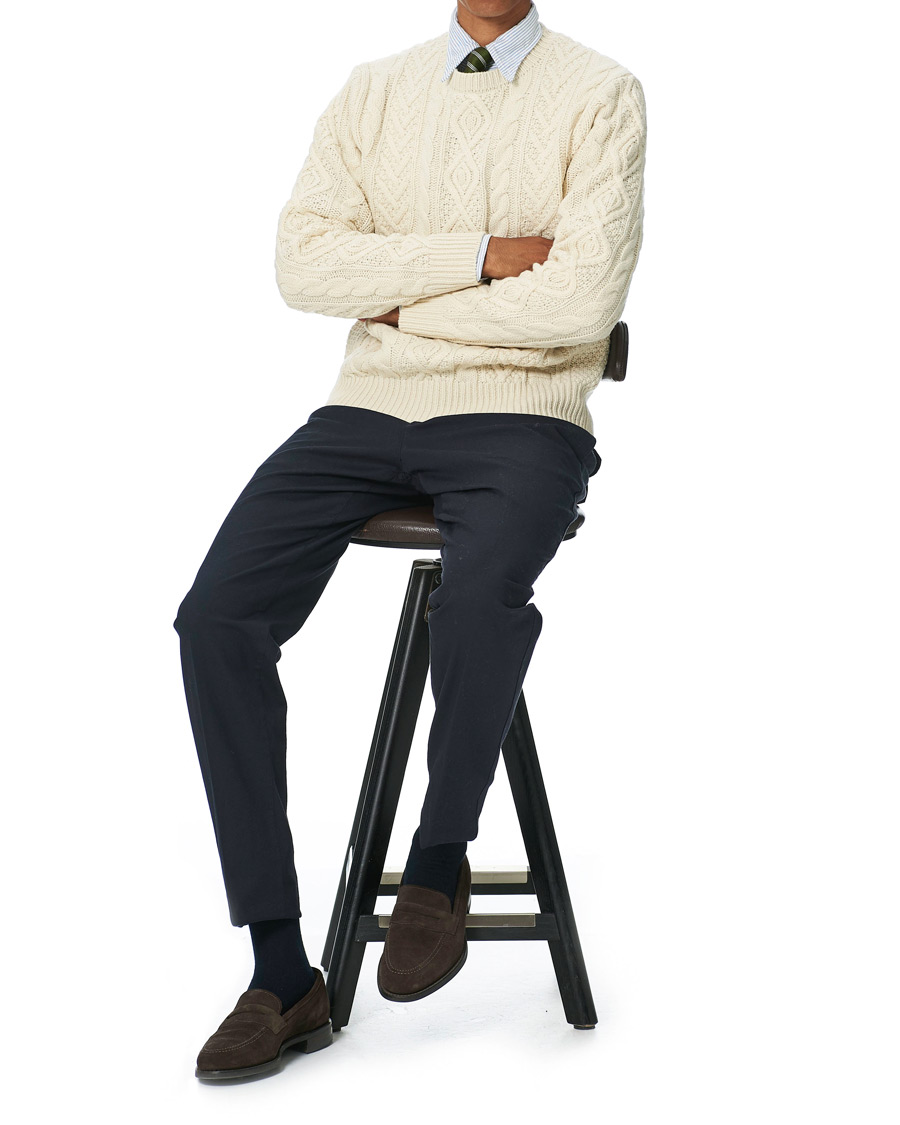 Homme | Pulls Et Tricots | Polo Ralph Lauren | Wool/Cashmere Structured Knitted Sweater Cream