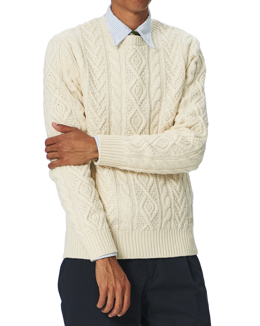 Homme | Pulls Et Tricots | Polo Ralph Lauren | Wool/Cashmere Structured Knitted Sweater Cream