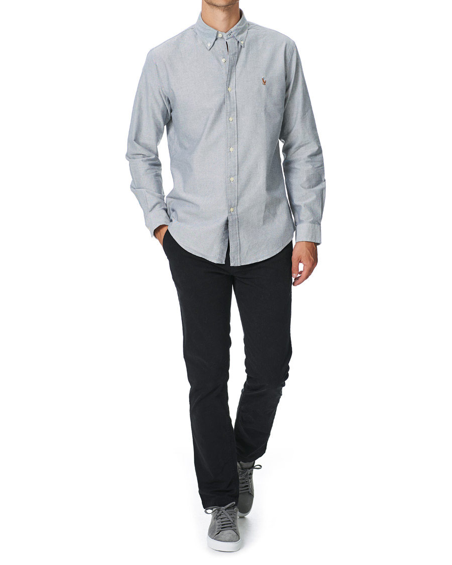 Homme | Chemises | Polo Ralph Lauren | Custom Fit Oxford Button Down Shirt Slate
