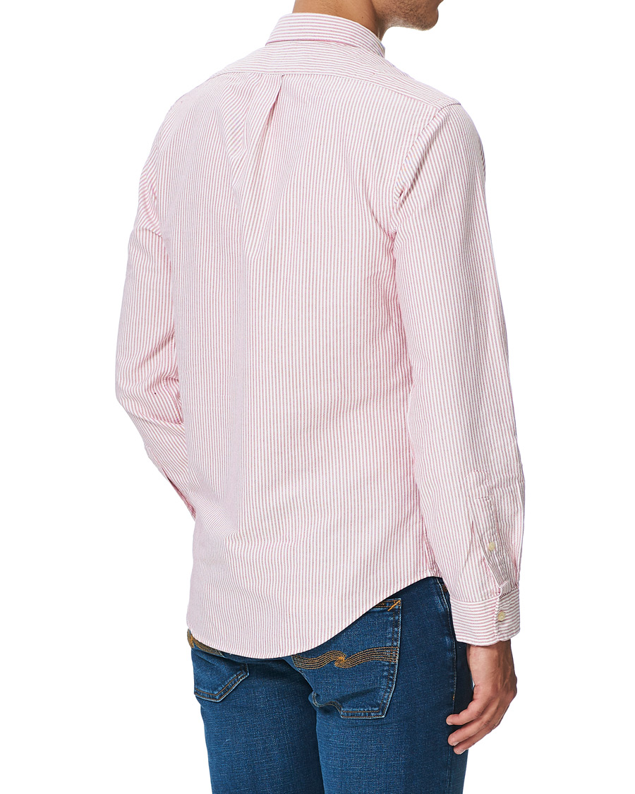 Homme | Chemises | Polo Ralph Lauren | Slim Fit Striped Oxford Shirt Burgundy/White