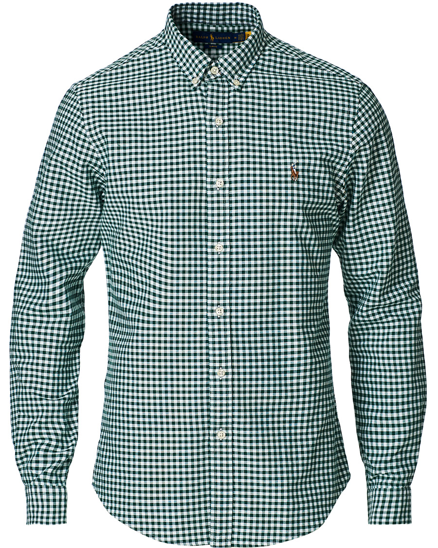 Homme | Chemises | Polo Ralph Lauren | Slim Fit Checked Oxford Shirt Pine/White
