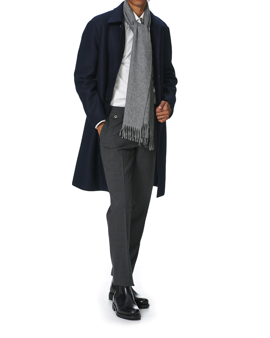 Homme | Begg & Co Jura Plain Lambswool/Angora Scarf Derby Grey | Begg & Co | Jura Plain Lambswool/Angora Scarf Derby Grey